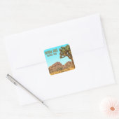 Joshua Tree National Park California  Vierkante Sticker (Envelop)
