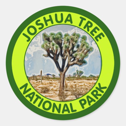 Joshua Tree National Park, Californië Ronde Sticker (Voorkant)