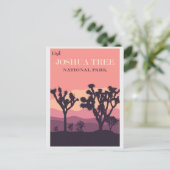 Joshua Tree National Park Californië  roze Briefkaart (Staand voorkant)