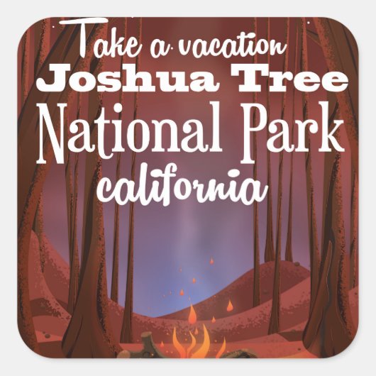 Joshua Tree National Park, Californië Vierkante Sticker (Voorkant)