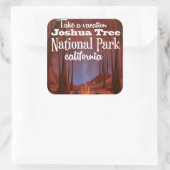 Joshua Tree National Park, Californië Vierkante Sticker (Tas)