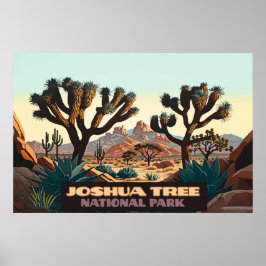 Joshua Tree National Park, Californische woestijn Poster