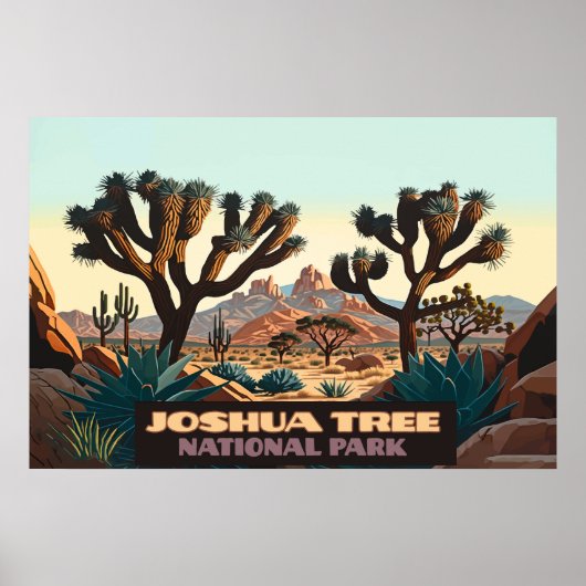 Joshua Tree National Park, Californische woestijn Poster (Voorkant)
