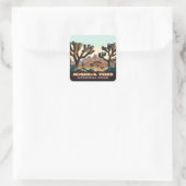 Joshua Tree National Park, Californische woestijn Vierkante Sticker (Tas)