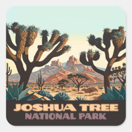 Joshua Tree National Park, Californische woestijn Vierkante Sticker