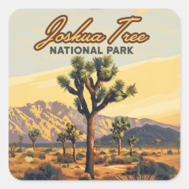 Joshua Tree National Park, Californische woestijn Vierkante Sticker