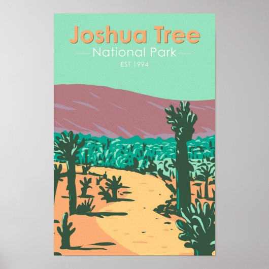 Joshua Tree National Park Cholla Cactus Garden Poster (Voorkant)