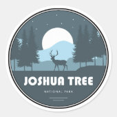 Joshua Tree National Park Deer Ronde Sticker (Voorkant)