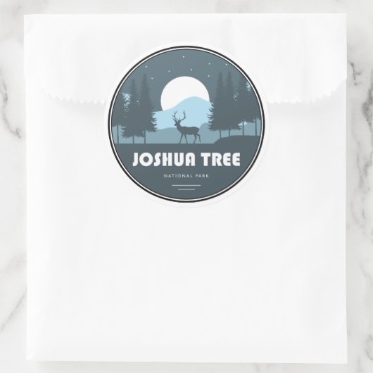 Joshua Tree National Park Deer Ronde Sticker (Tas)