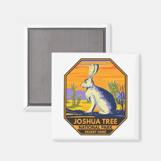 Joshua Tree National Park Desert Hare  Magneet (Voorkant / Achterkant)