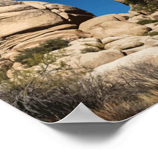 Joshua Tree National Park gestileerde reizen Poster (Hoek)