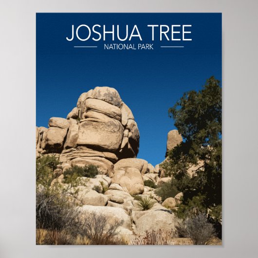 Joshua Tree National Park gestileerde reizen Poster (Voorkant)