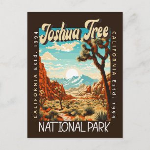 Joshua Tree National Park Illustratie noodlijdend Briefkaart