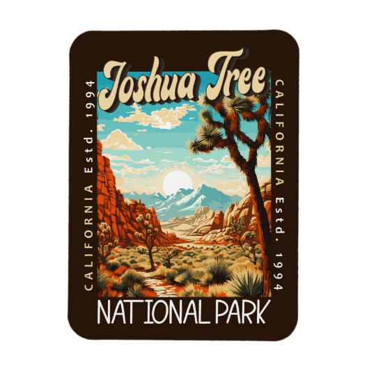 Joshua Tree National Park Illustratie noodlijdend Magneet (Verticaal)