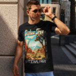 Joshua Tree National Park Illustratie noodlijdend T-shirt<br><div class="desc">Het vectorkunstontwerp van de Boom van Joshua. Het park wordt genoemd voor de verdraaide,  gekruiste Joshua-bomen in de regio,  het park loopt dwars door de Colorado-cactus-woestijn en de Mojave woestijn.</div>