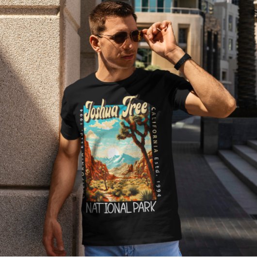 Joshua Tree National Park Illustratie noodlijdend T-shirt