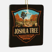 Joshua Tree National Park Illustratie Retro Keramisch Ornament (Rechts)
