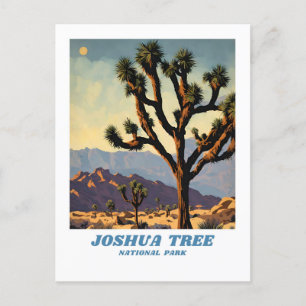 Joshua Tree National Park illustratie retro Klasse Briefkaart