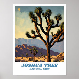 Joshua Tree National Park illustratie retro Klasse Poster