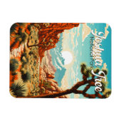 Joshua Tree National Park Illustratie Retro Magneet (Horizontaal)