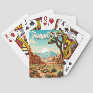 Joshua Tree National Park Illustratie Retro Pokerkaarten
