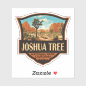 Joshua Tree National Park Illustratie Retro Sticker (Vel)