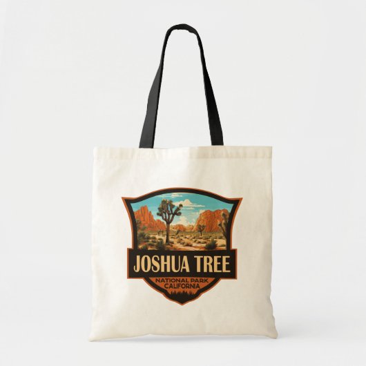 Joshua Tree National Park Illustratie Retro Tote Bag (Voorkant)
