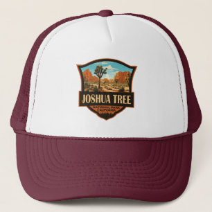 Joshua Tree National Park Illustratie Retro Trucker Pet