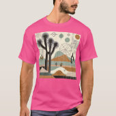 Joshua Tree National Park Line Art  Wandelen T-shirt (Voorkant)