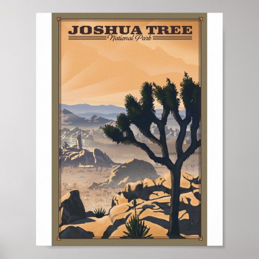Joshua Tree National Park Litho Artwork Poster (Voorkant)