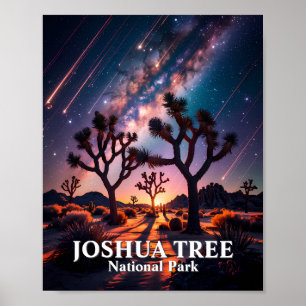 Joshua Tree National Park Nachtelijke Hemel Melkwe Poster