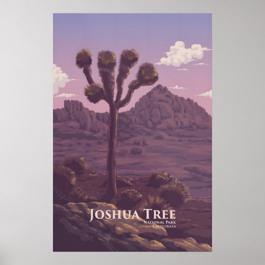 Joshua Tree National Park Reisposter Poster (Voorkant)