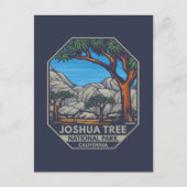 Joshua Tree National Park Retro Emblem Briefkaart (Voorkant)