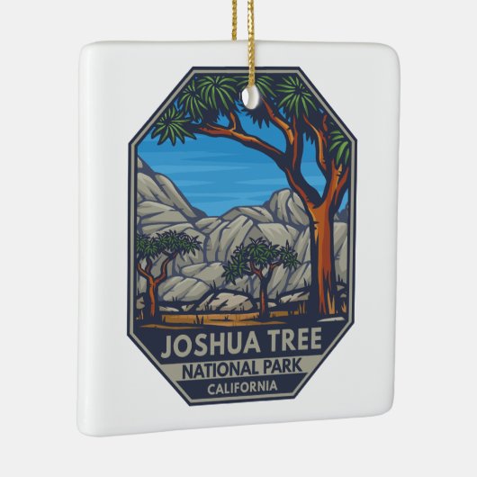 Joshua Tree National Park Retro Emblem Keramisch Ornament (Rechts)