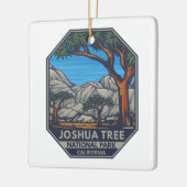 Joshua Tree National Park Retro Emblem Keramisch Ornament (Links)