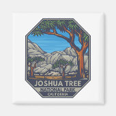Joshua Tree National Park Retro Emblem Magneet (Voorkant)