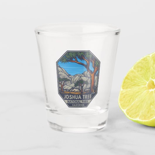Joshua Tree National Park Retro Emblem Shot Glas (Voorkant)