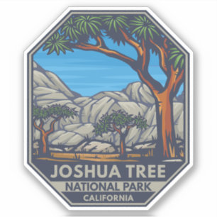 Joshua Tree National Park Retro Emblem Sticker