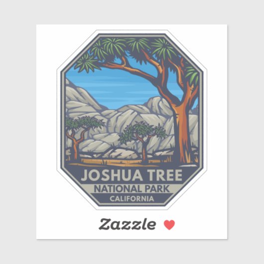 Joshua Tree National Park Retro Emblem Sticker (Vel)