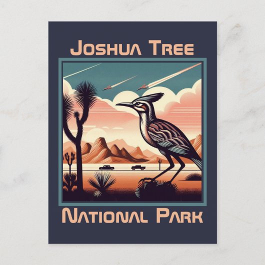 Joshua Tree National Park Retro Souvenir Gift Briefkaart (Voorkant)