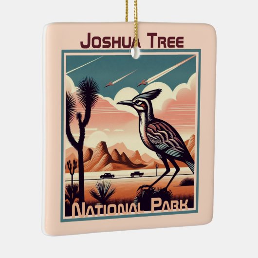 Joshua Tree National Park Retro Souvenir Gift Keramisch Ornament (Rechts)