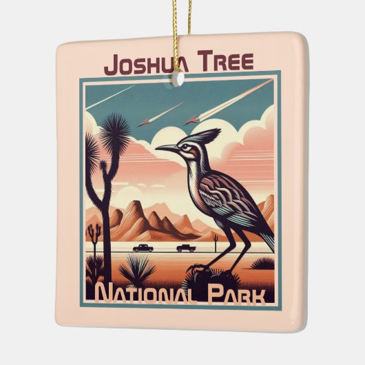 Joshua Tree National Park Retro Souvenir Gift Keramisch Ornament (Links)