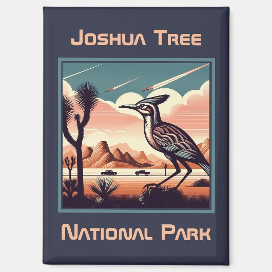 Joshua Tree National Park Retro Souvenir Gift Magneet (Voorkant)