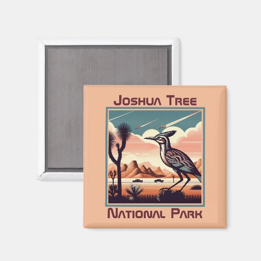 Joshua Tree National Park Retro Souvenir Gift Magneet (Voorkant / Achterkant)