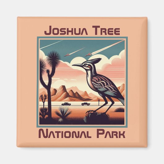 Joshua Tree National Park Retro Souvenir Gift Magneet (Voorkant)