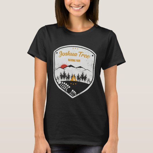 Joshua Tree National Park Retro Souvenir T-shirt (Voorkant)