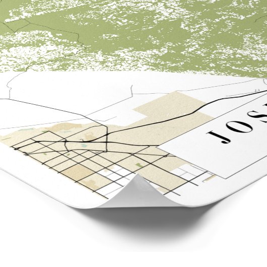 Joshua Tree National Park Retro Street Map Poster (Hoek)