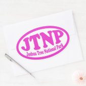 Joshua Tree National Park roze ovale sticker (Envelop)