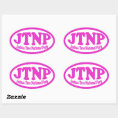 Joshua Tree National Park roze ovale sticker (Vel)
