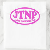 Joshua Tree National Park roze ovale sticker (Tas)